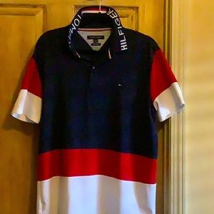 Tommy Hilfiger red white and blue shirt